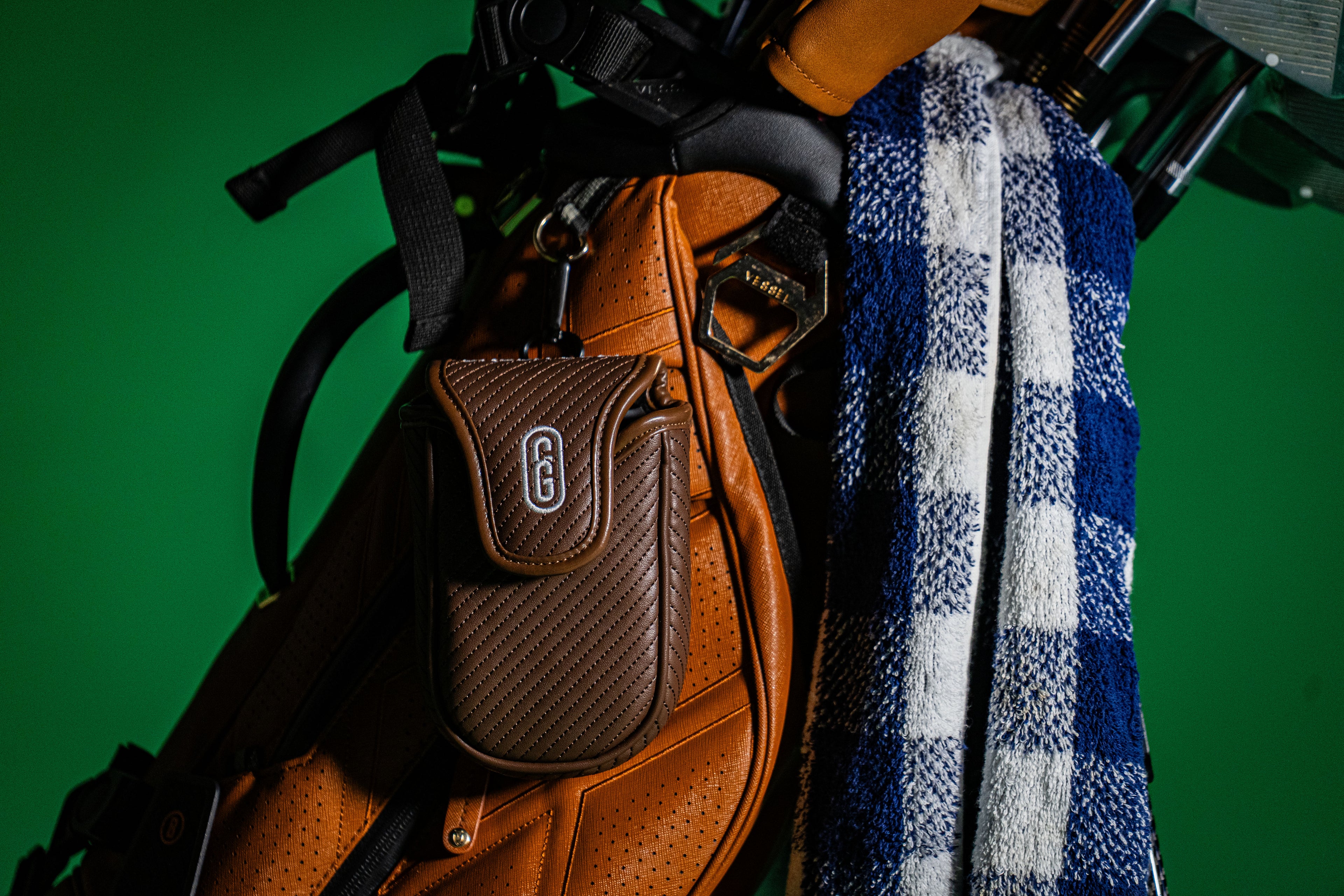 Rangefinder fodral i PU-läder – golf – brun - färg