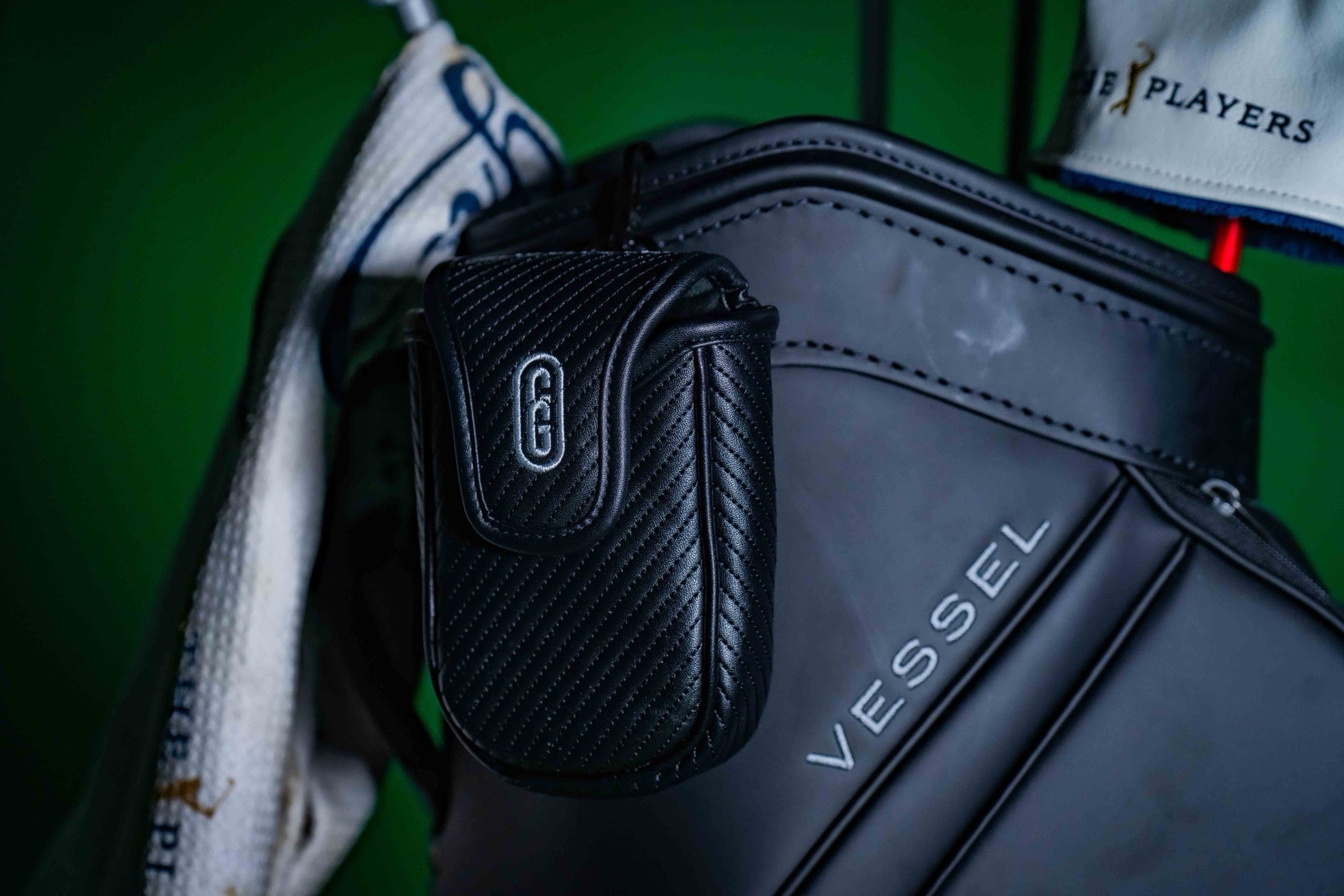 Rangefinder fodral i PU-läder – golf – svart färg