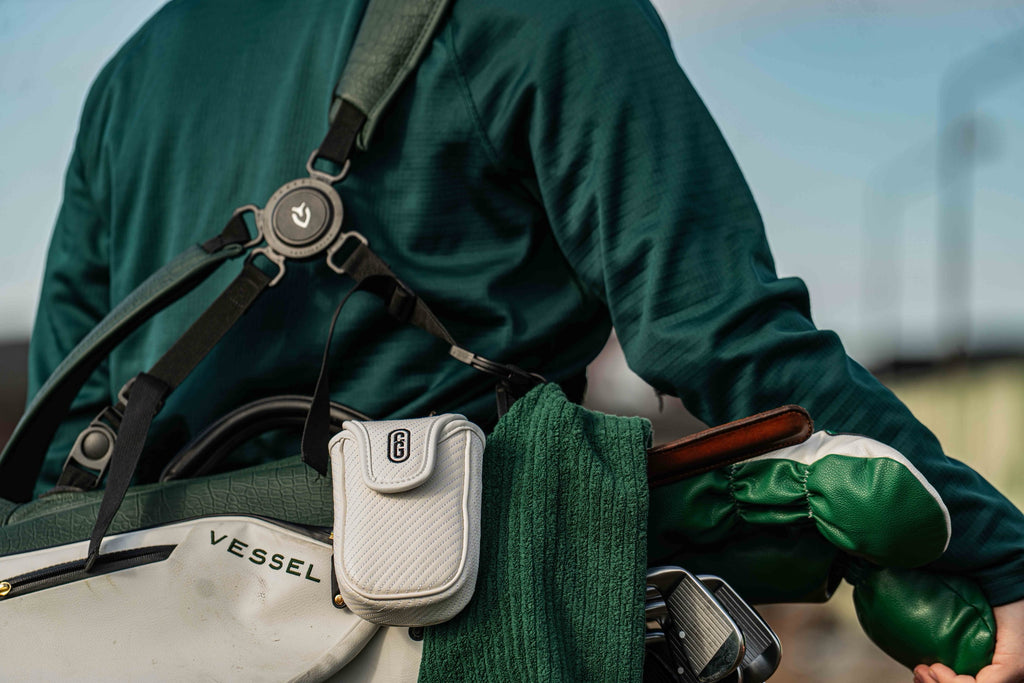 Rangefinder fodral i PU-läder – golf – vit färg