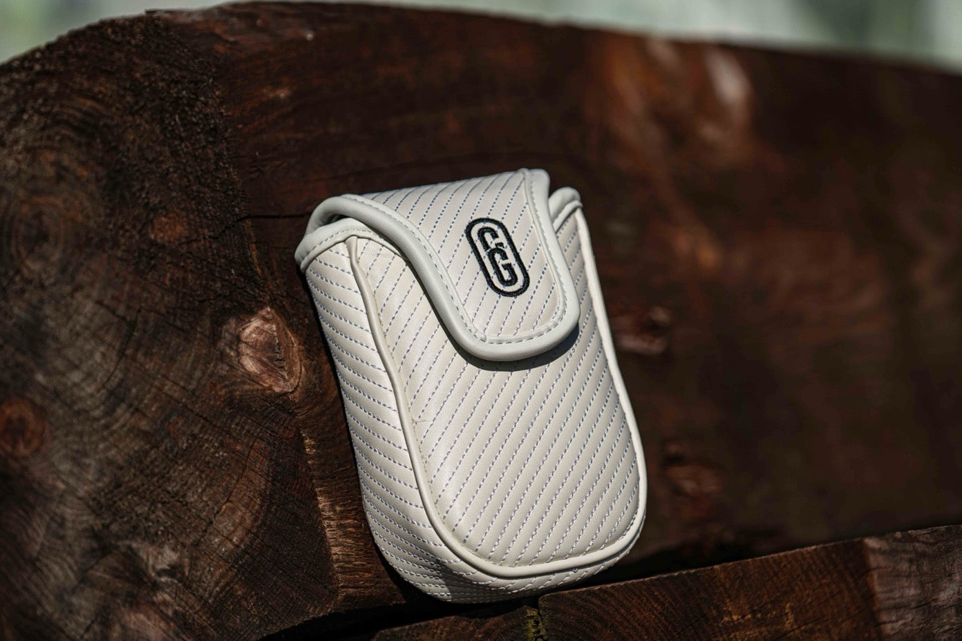 Rangefinder fodral i PU-läder – golf – vit färg