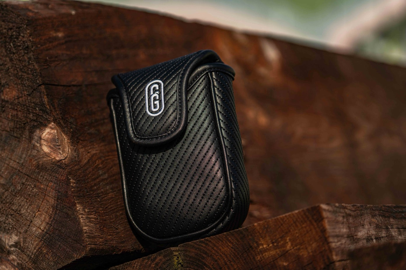 Rangefinder fodral i PU-läder – golf – svart färg