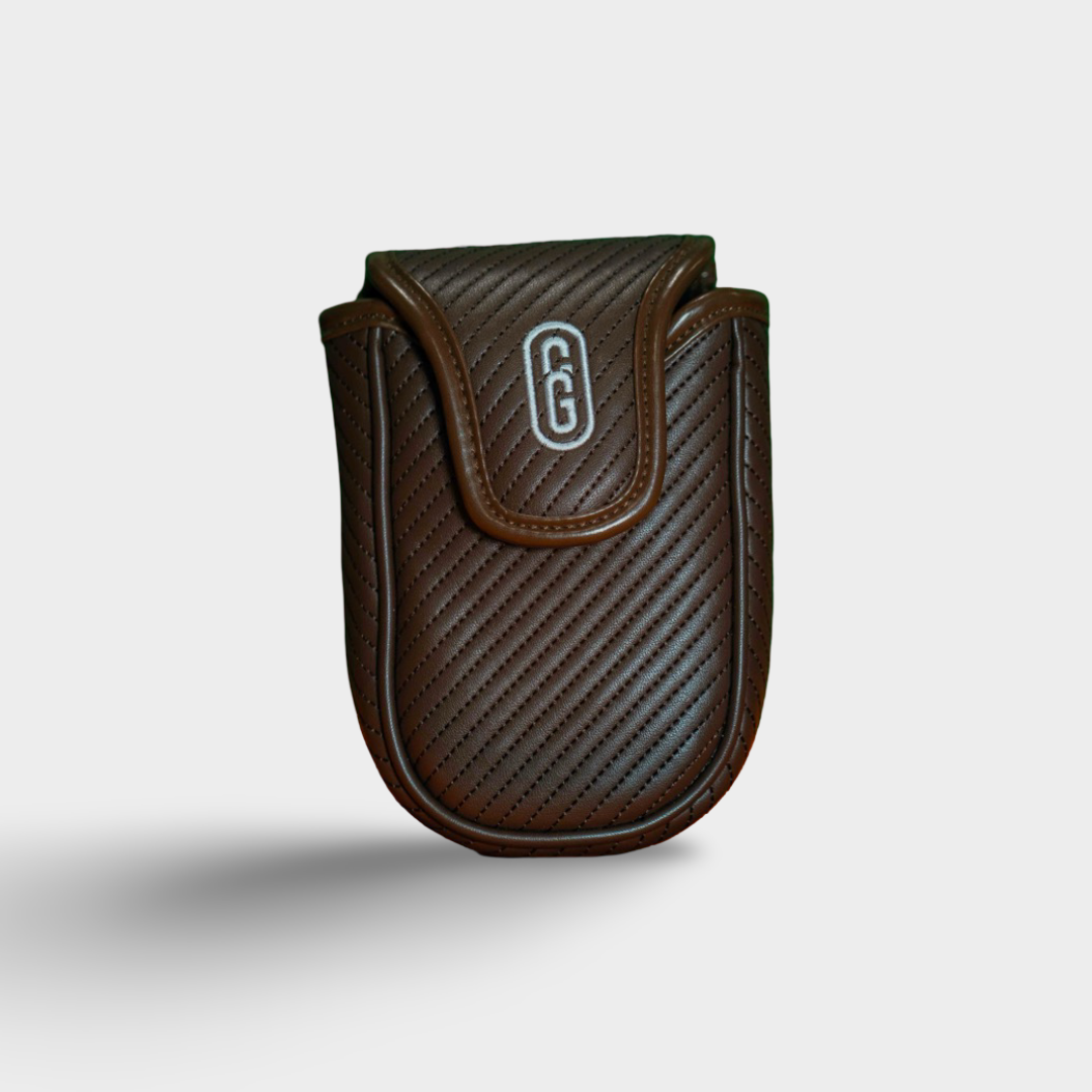 Rangefinder fodral i PU-läder – golf – brun - färg