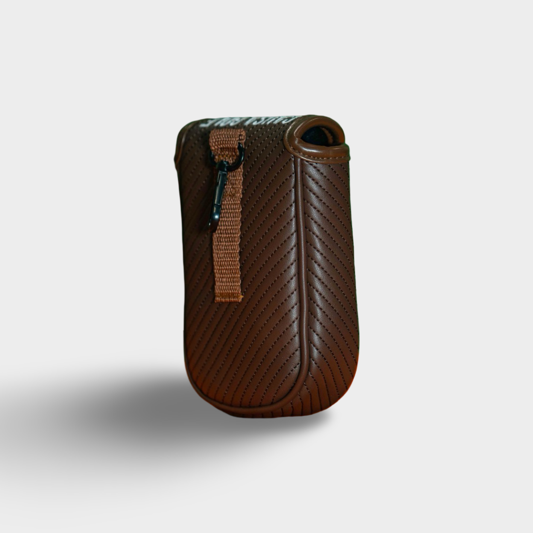 Rangefinder fodral i PU-läder – golf – brun - färg
